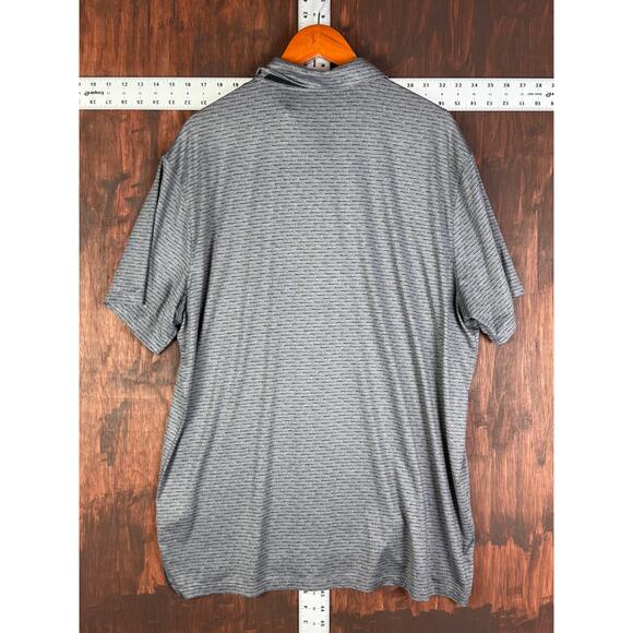 Nike Golf Vapor Knit Striped Dri-Fit Polo Shirt Geometric Print Gray Black XL - Picture 10 of 11
